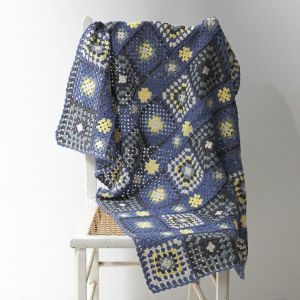 【レシピなし】ブランケット＜星月夜＞（編み物 材料セット）