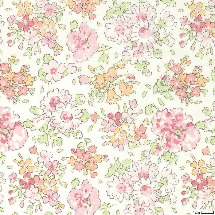 リバティプリント クレア・ド・ルーン＜03GR＞生地 （ホビーラホビーレ