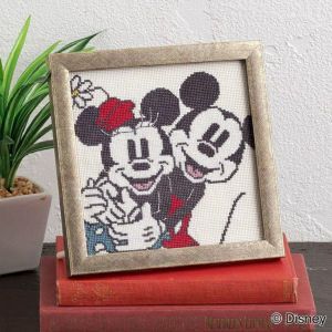 クロスステッチフレーム＜Mickey＆Minnie～Happiness～＞