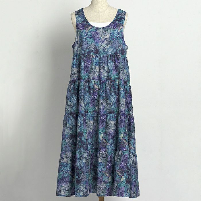 カシュクールギャザーワンピース（型紙） | リバティ 生地、編み物