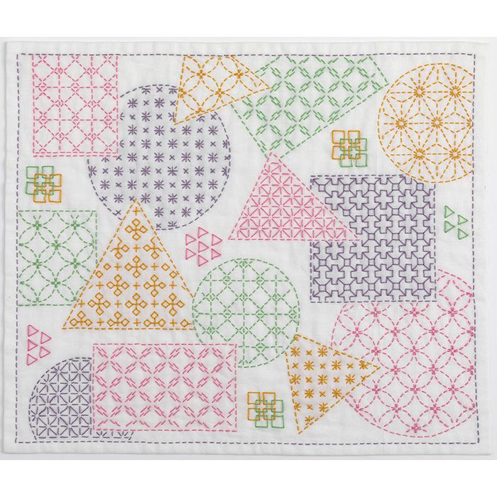 刺し子 寄せ模様＜幾何学＞ | リバティ 生地、編み物、刺繍、刺し子の  