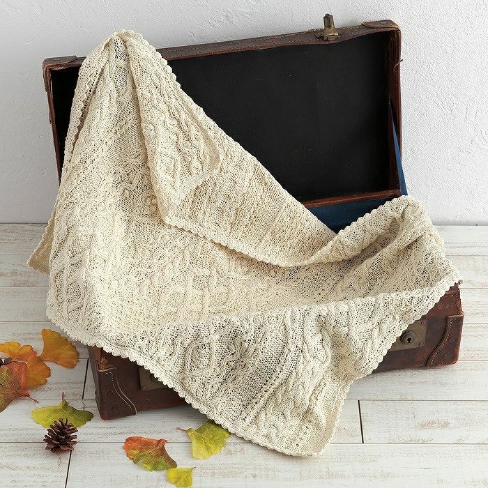 キュートフローラルブランケット＜レトロ＞（編み物 材料セット