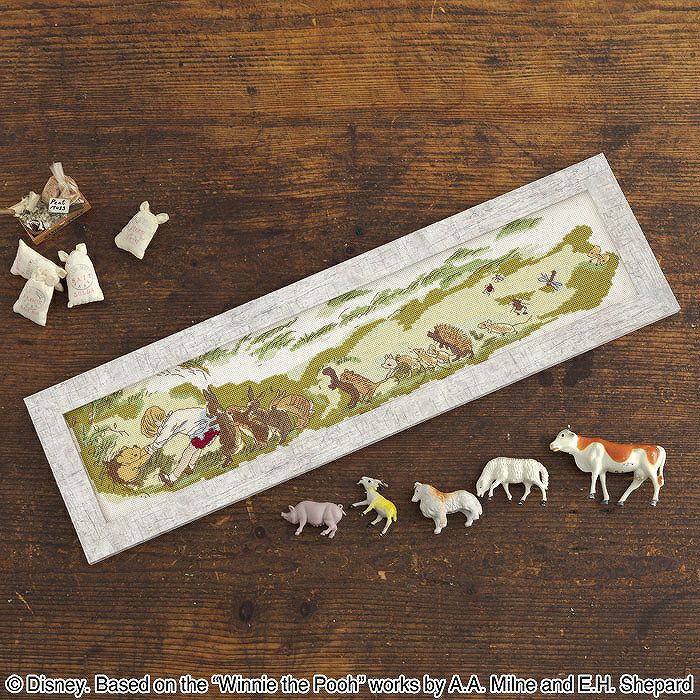 クロスステッチフレーム＜HAPPY HOLIDAYS～暖炉の明かり