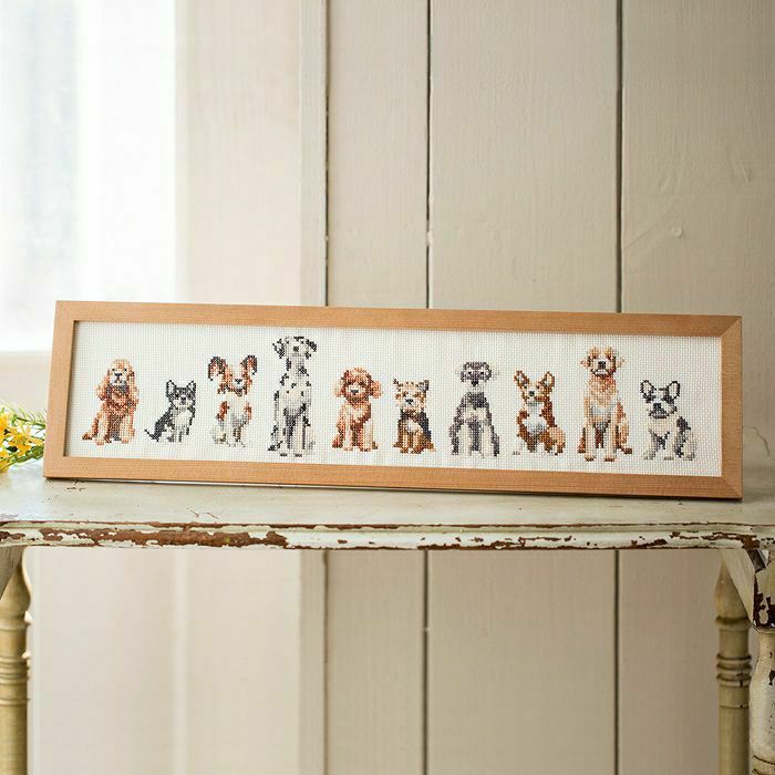 【完成品】クロスステッチフレーム＜Dog＞