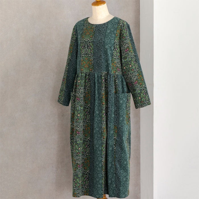 シンプルギャザーワンピース（型紙） | リバティ 生地、編み物、刺繍 