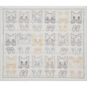 刺し子 くつろぎ猫
