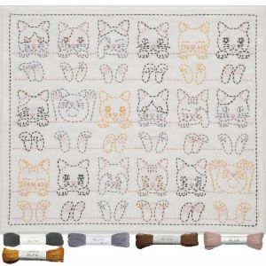 刺し子 くつろぎ猫セット