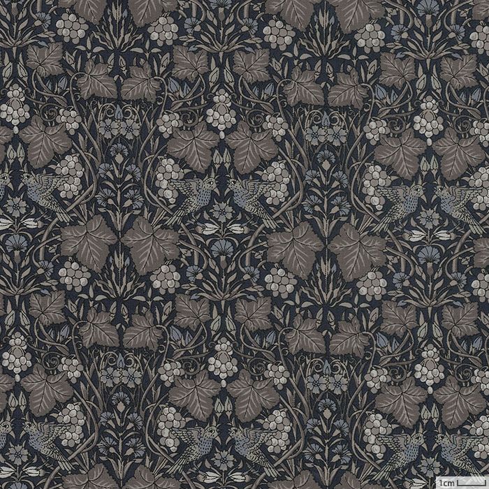 リバティプリント ヴァイン・シーフ＜03GR＞生地 （ホビーラ