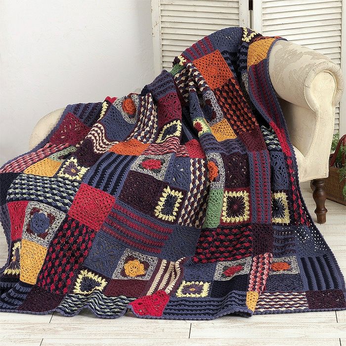 カラフルローズブランケット（編み物 材料セット） | リバティ 生地