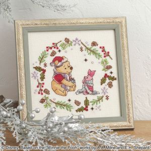 クロスステッチフレーム＜Winnie the Pooh～ずっと一緒～＞