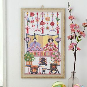 クロスステッチフレーム＜ひな祭りの彩り＞