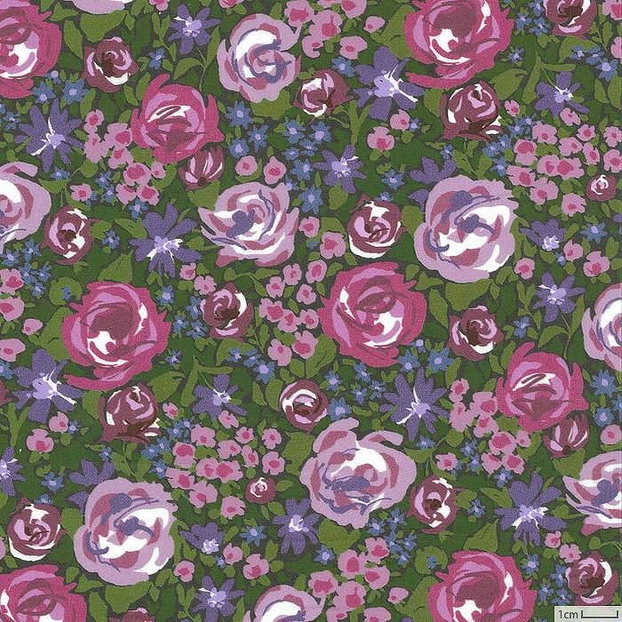 リバティプリント カーライン・ローズ＜04P＞生地 （ホビーラホビーレ
