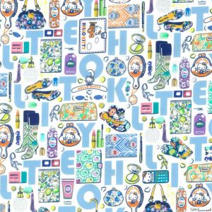 リバティプリント ハローキティ・ネセシティーズ＜J24D＞生地 （リバティ・ファブリックス）2024AW