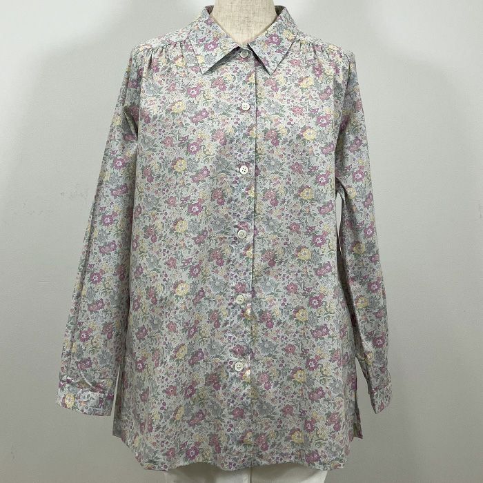 リバティプリント ロングブラウス（半袖）＜Lサイズ＞07A | リバティ