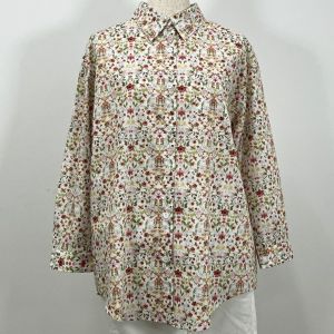 リバティプリント シャツブラウス(長袖)<LLサイズ>40A