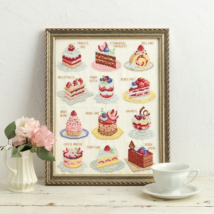 1/23予約】クロスステッチフレーム＜Strawberry sweets＞ | リバティ