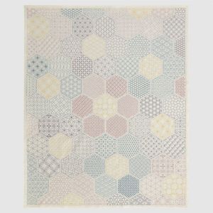 刺し子のサンプラークロス＜亀甲模様＞（刺し子糸なし）