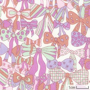 リバティプリント ジェニーズ・リボンズ＜62P＞生地 （ホビーラ