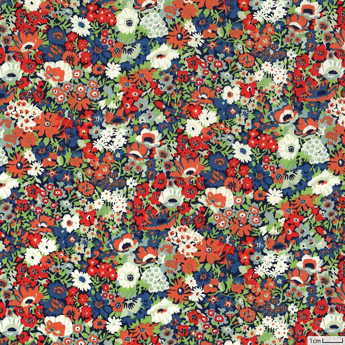 リバティプリント カーライン・ローズ＜05N＞生地 （ホビーラホビーレ