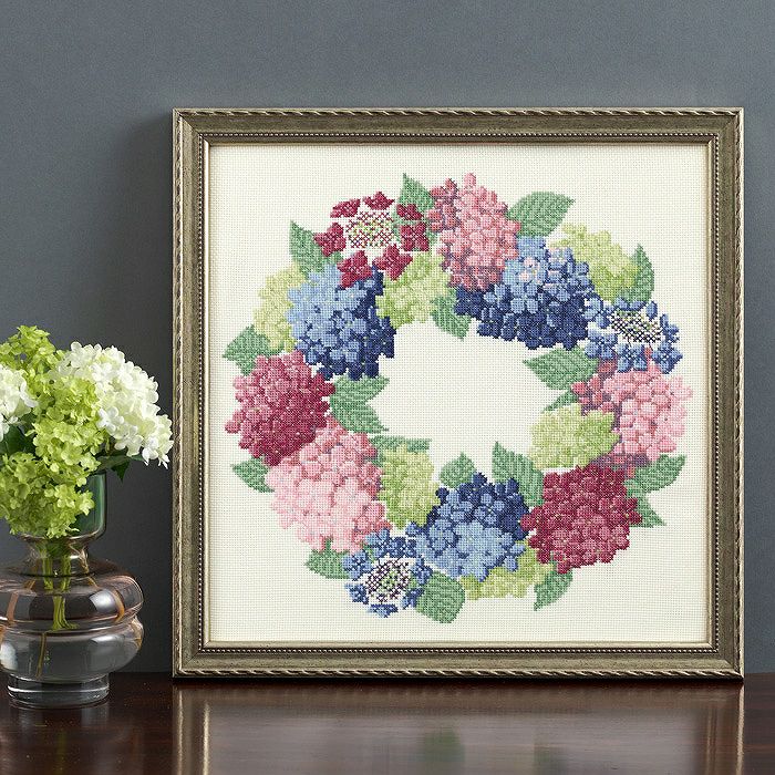 【ホビーラホビーレ】クロスステッチフレーム〈コテージガーデン〉完成品 クロスステッチフレーム＜コテージガーデン＞ | リバティ 生地、編み物