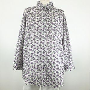 リバティプリント シャツブラウス(長袖)<Lサイズ>45A