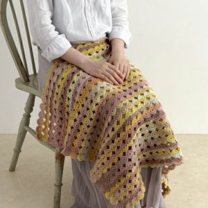 【完成品】マーブルブランケット＜ロービングルル42OR＞