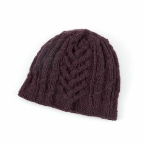【完成品】アランハートキャップ＜アランウール08W＞