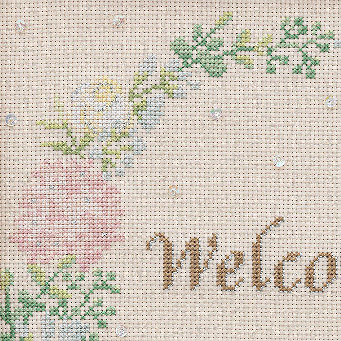クロスステッチフレーム＜Happy welcome＞ | リバティ 生地、編み物