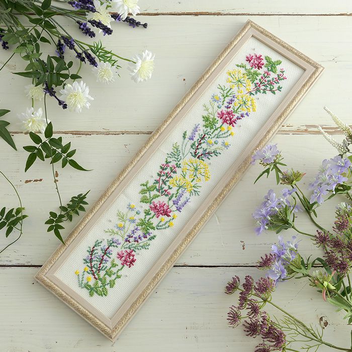 クロスステッチフレーム＜コテージガーデン＞ | リバティ 生地、編み物