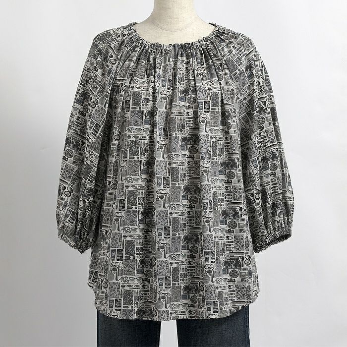 プルオンチュニックブラウス（型紙） | リバティ 生地、編み物、刺繍