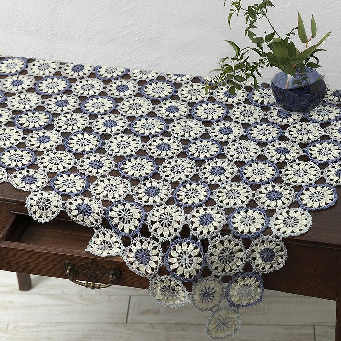 新品 ホビーラホビーレ アネモネブランケット花柄かぎ針ショール フラワーモチーフ レシピなし】ボタニカルブランケット＜コットンフィールファイン08A