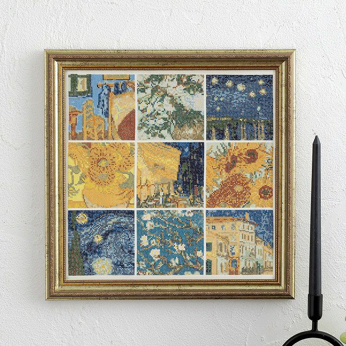 クロスステッチフレーム＜サンフラワーリース＞ | リバティ 生地