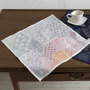 刺し子のマルチクロス＜レインボー＞