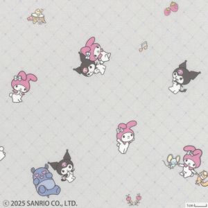 【7/10予約】シーチング マイメロディ＜01GR＞生地 ホビーラホビーレデザインコレクション