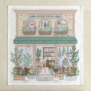【完成品】ステッチクロス<HERB SHOP>