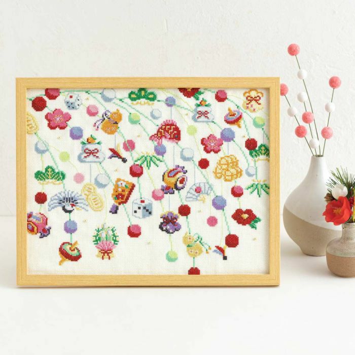 ホビーラホビーレクロスステッチ 花桃リースのお雛様 ホビーラホビーレ