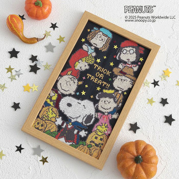 クロスステッチフレーム＜スヌーピーのハロウィン＞ | リバティ 生地