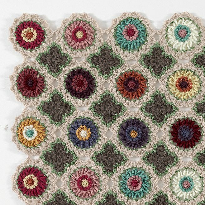 ブランケット〈睡蓮〉』ホビーラホビーレ〜手編み〜マルチカバー