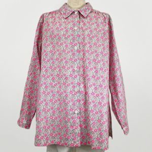 リバティプリント ロングブラウス(長袖)<Lサイズ>46F