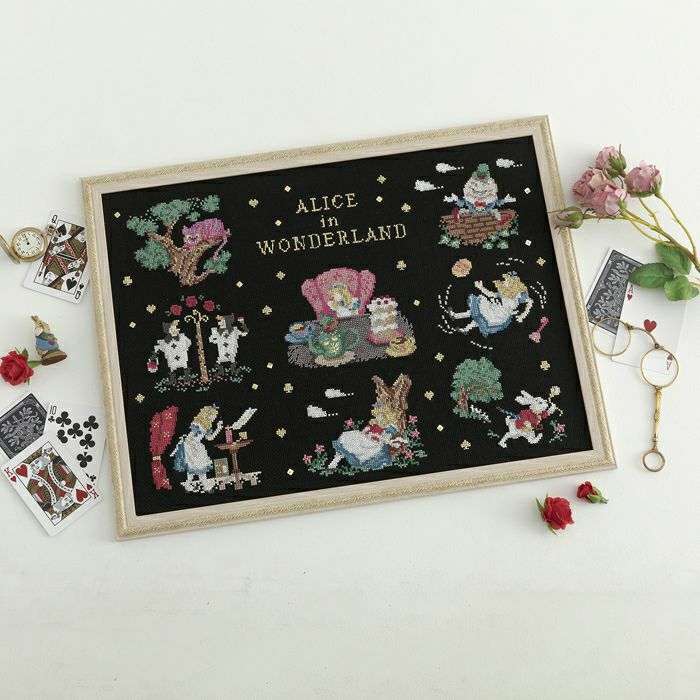 完成品】クロスステッチフレーム＜アリスの物語＞ | リバティ 生地