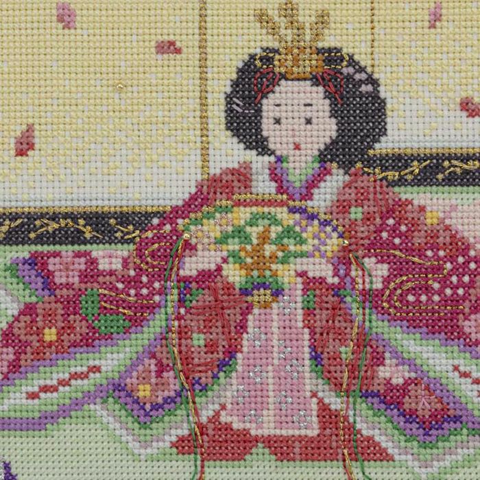 ホビーラホビーレクロスステッチ　完成品〈雛人形とつるし飾り〉 ホビーラホビーレクロスステッチ 完成品〈雛人形とつるし飾り〉 クロス