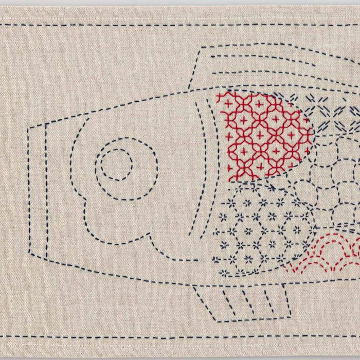 刺し子のクロス＜鯉のぼり＞の画像