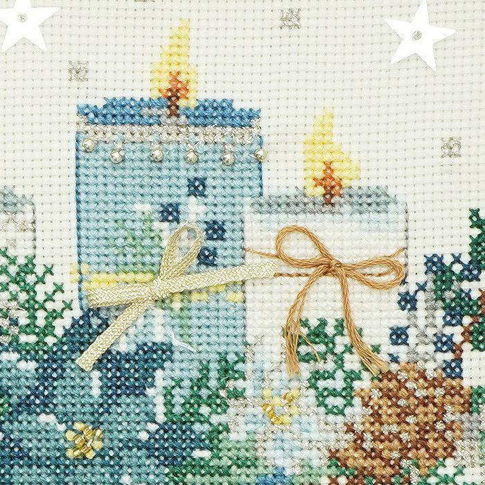 クロスステッチフレーム＜キャンドル＞ | リバティ 生地、編み物、刺繍