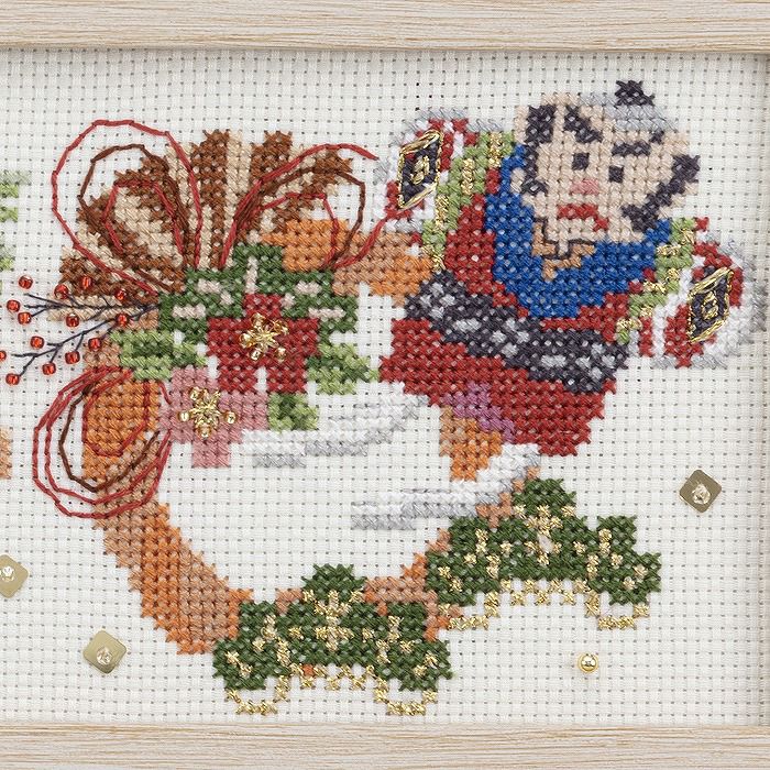 クロスステッチフレーム＜縁むすびの正月あそび＞ | リバティ 生地