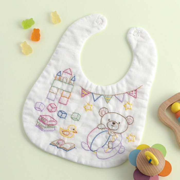 ベビースタイ＜星をつかまえて＞ | リバティ 生地、編み物、刺繍