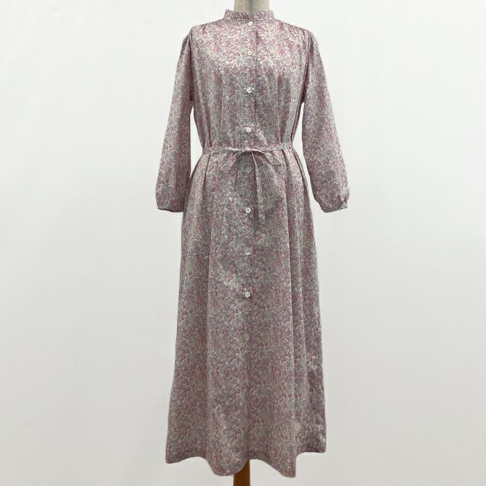 リバティプリント ヨークギャザーワンピース（七分袖）＜LLサイズ＞28F