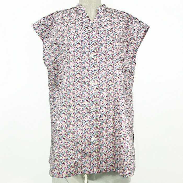 リバティプリント フレンチブラウス＜Mサイズ＞12Bの正面画像