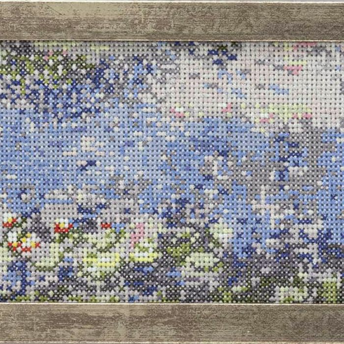 クロスステッチフレーム＜睡蓮：朝＞の3枚目画像