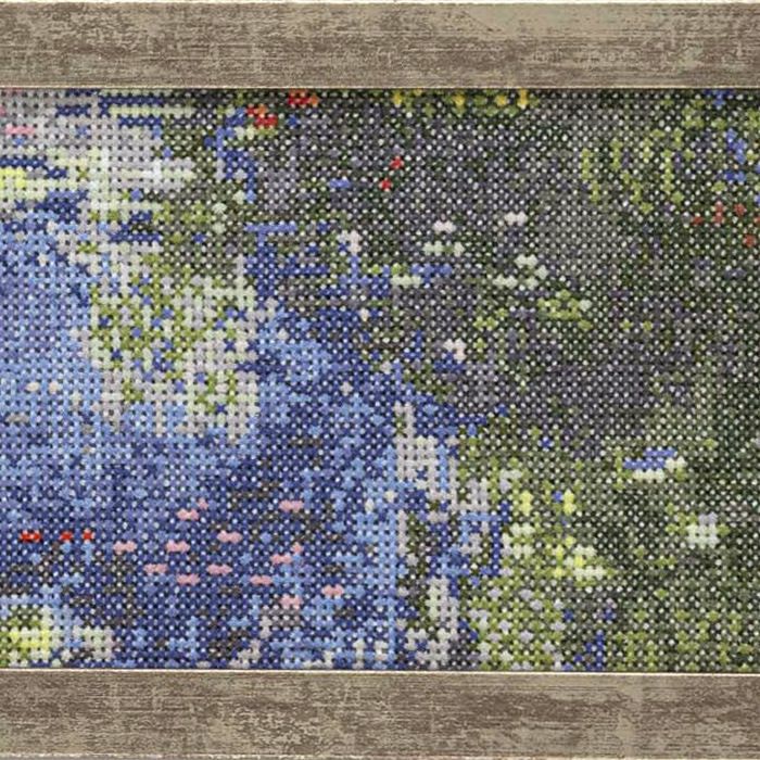 クロスステッチフレーム＜睡蓮：朝＞の4枚目画像