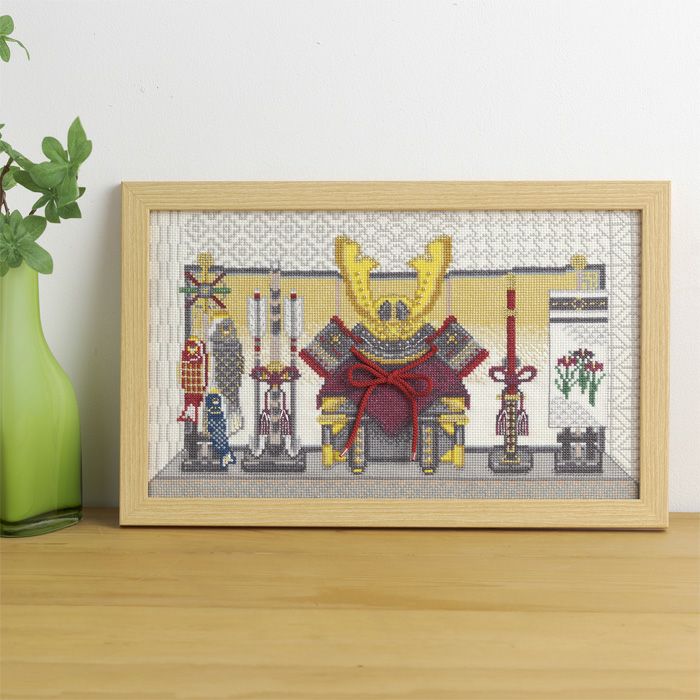 クロスステッチフレーム＜兜飾り2＞ | リバティ 生地、編み物、刺繍